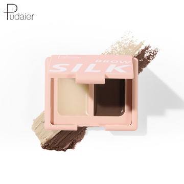 New Magic Styling Eyebrow Pudaier 2 in 1 Double Color Styling Eyebrow Gel Natural Wild Waterproof Solid Shape